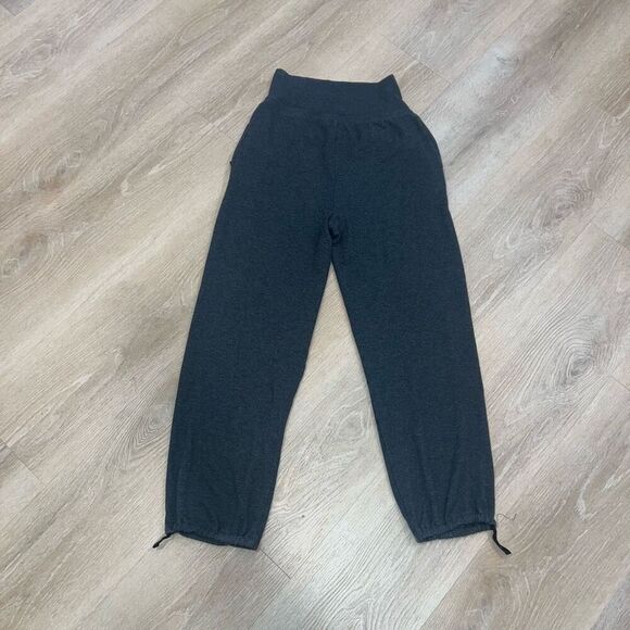 Aerie High Waist Thick Band Jogger Sweatpants Charcoal Gray, Juniors Medium - Picture 2 of 8